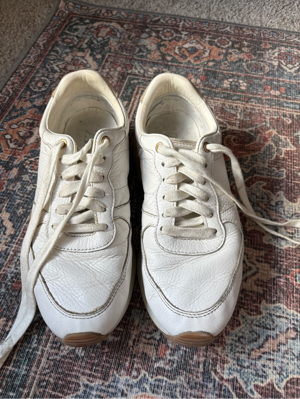 Zara Classic White Leather Sneakers - Casual Everyday Shoes